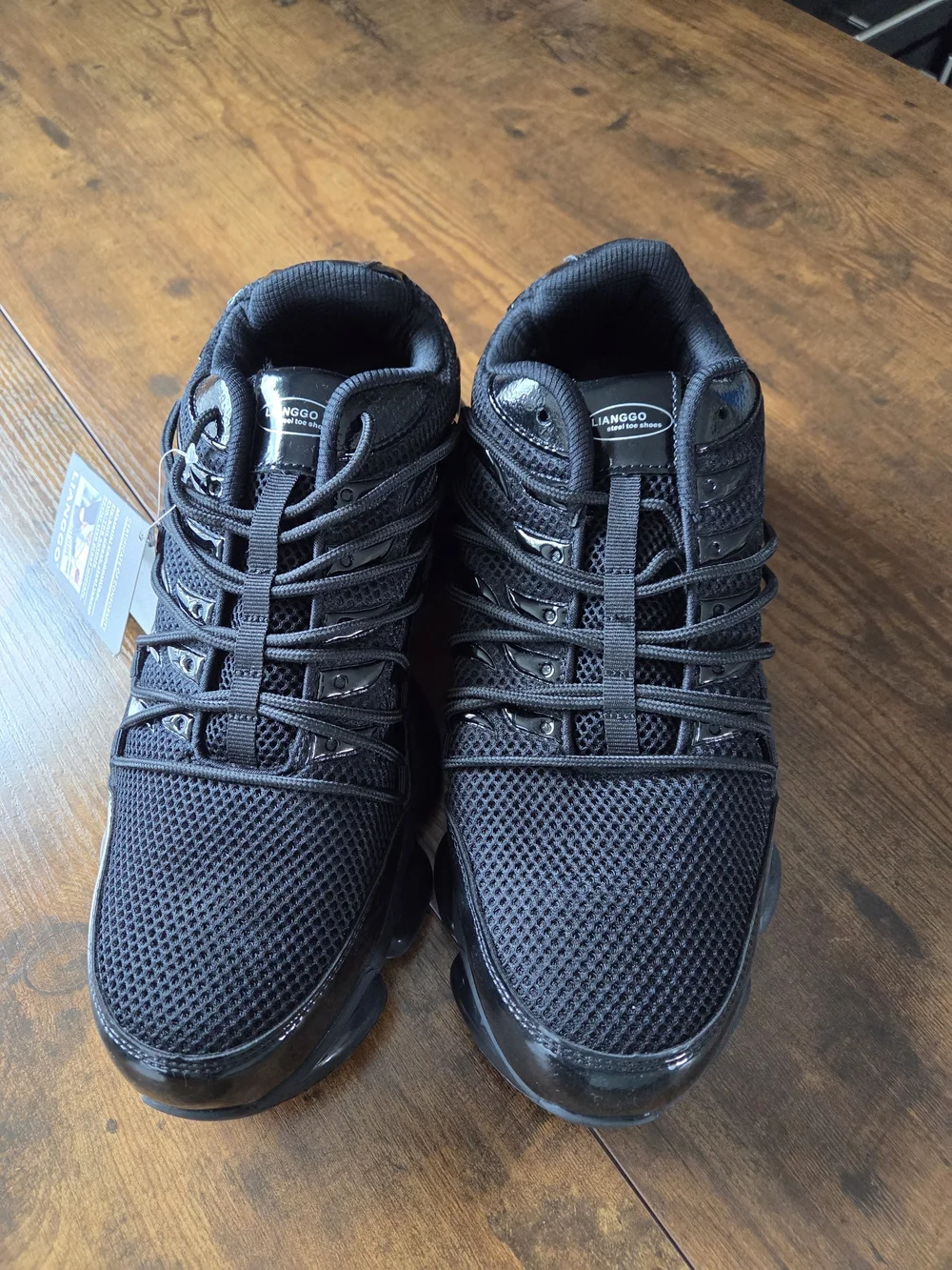 LIANGGO Steel Toe Shoes for Men Composite Toe Safety Sneakers Size US 12